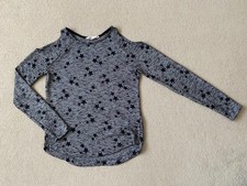 Top H&M manica lunga scollato spalle scoperte nero stella - 12-14 anni 