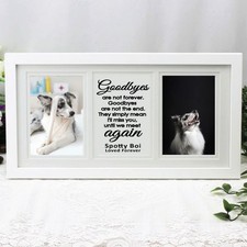 Pet Dog, Cat Memorial White Gallery Collage Frame Typography Print