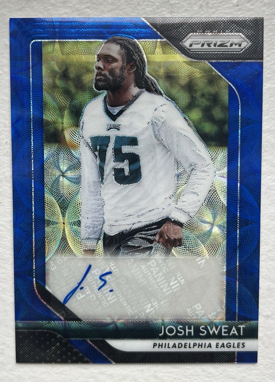 Josh Sweat Panini Prizm Rookie Autographs #JS Blue Scope