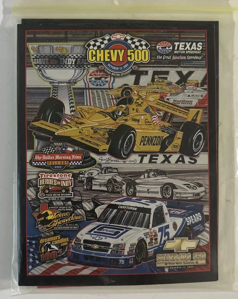 2003 Texas Motor Speedway Chevy 500 Souvenir Program IndyCar Gil de Ferran *MINT - Image 2 of 4
