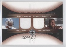 2005 Ultimate Collection Dual Game Jersey 11/50 Roy Williams Braylon Edwards 0x5