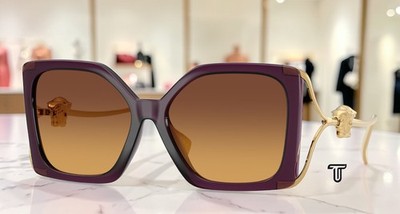 VERSACE VE4502U 5536T5 Opal Purple Yellow Gradient Brown 58mm Women's Sunglasses