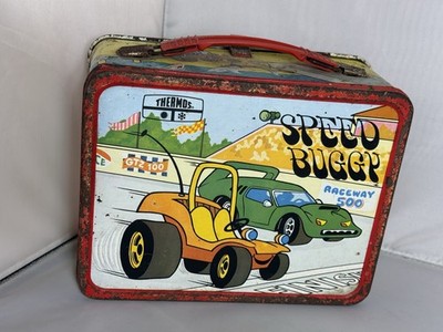 Speed Buggy Metal Lunchbox 1970s Cartoon Vintage Collectible Metal
