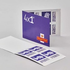 Royal Mail 4 x First 1st Class Stamps LOWEST PRICE Barcoded Genuine Booklets