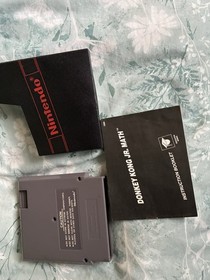 Nintendo Donkey Kong Jr. Math NES PAL (1986) Educational Game w/ Manual & Sleeve