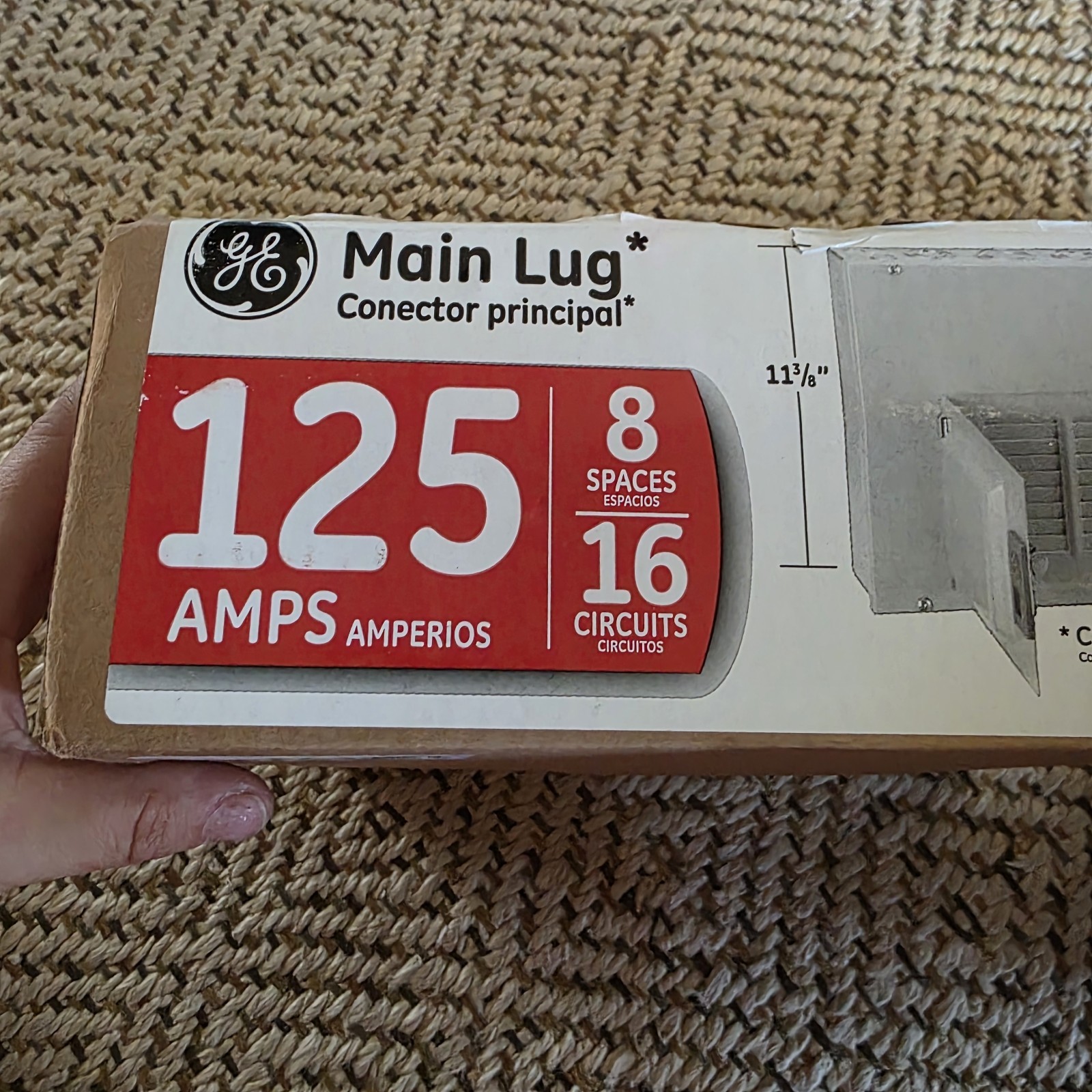 Electrical Red Panel Box GE TLM812SCUDP 8 Space Load Center Main Lug Electrical Panel 120/240V ...