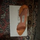 Manolo Blahnik Women’s Orange Patent Leather D’Orsay Open Toe Stiletto 9.5 — photo 2