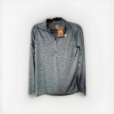 NWT Under Armour Boys UA Tech 2.0 1/2 Zip Pullover Top Blue Youth YXL