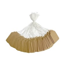 500Pcs Kraft Price Tags with String, Paper Hang Writable 1.38" 0.87"