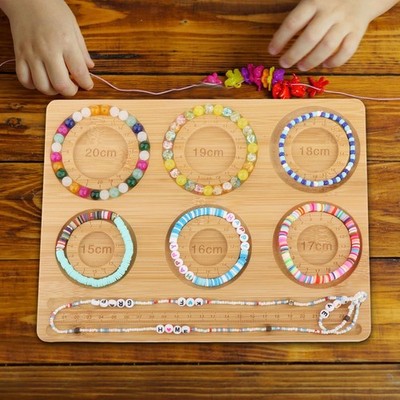 Schmuck Auffädelbrett DIY Perlen Design Tablett für Perlenarmband Muttertag Geschenke