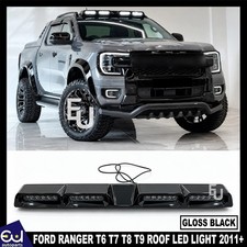 FOR FORD RANGER T6 T7 T8 T9 GLOSS BLACK LED FRONT ROOF MOUNTED BAR LIGHT 2011+