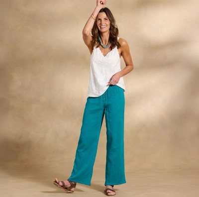 #ad Sundance Women’s Zola Pull On Pants Teal Size Medium NWT $82 $38.00