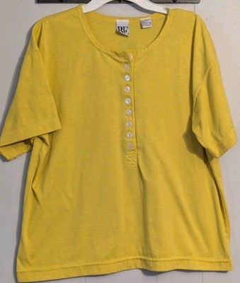 Vintage BE Basic Essentials Tee Shirt Yellow 1991 Small