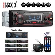 Audio Receiver Single 1 DIN Car Stereo Radio Bluetooth MP3 Player AUX USB FM/AM