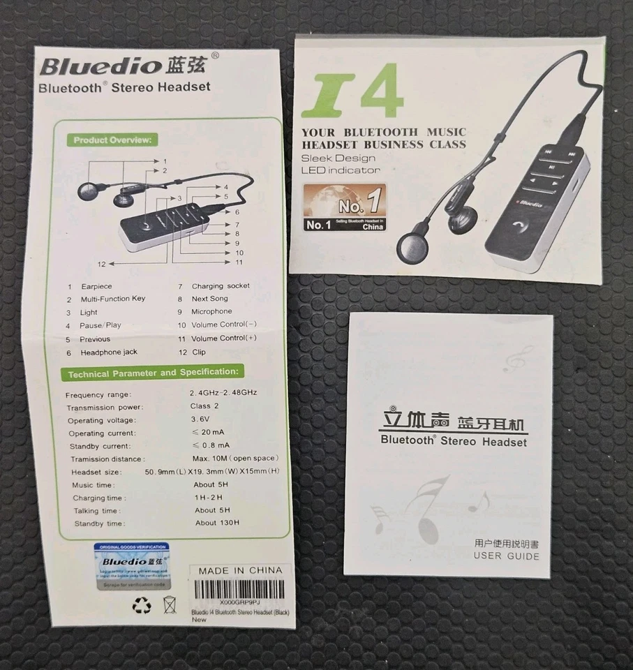 Auriculares estéreo Bluetooth Bluedio I4 *No probados tal cual* Foto 4 de 4