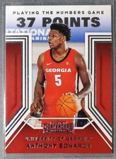 2020-21 Panini Contenders Draft Picks - Playing the Numbers Game Anthony Edwards