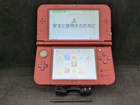 B2222 Nintendo new 3DS LL XL console Metallic Red w/Box pen manual ARcard x