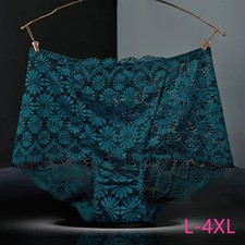 High Waist Lace Panties Women Hollow Out Plus Size Soft Briefs Underwear