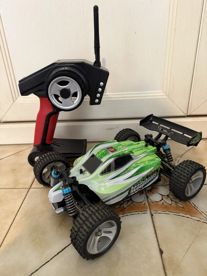 Automodello Buggy 4WD 1:18 2,4 GHz Bianco/Verde RTR WLTA959-B - radiokontrol mod - Immagine 4 di 4