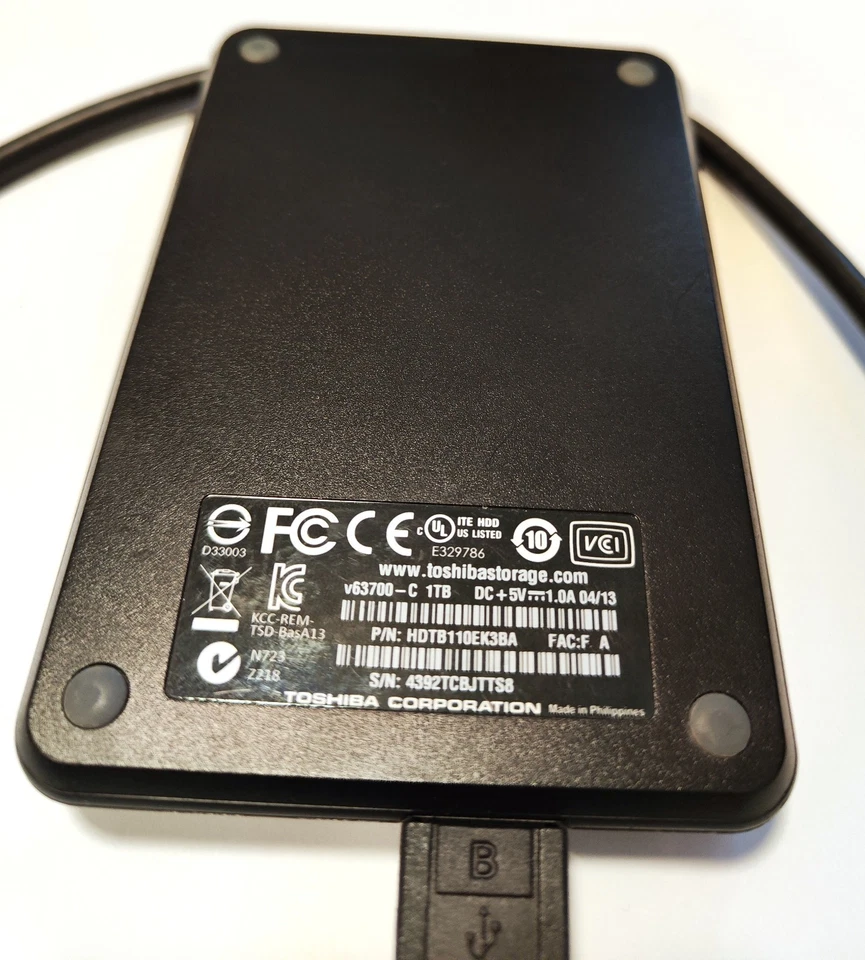 Toshiba HDTB110EK3BA STOR.E Basics 1TB externe Festplatte (2,5 Zoll) USB 3.0 - Bild 3 von 4