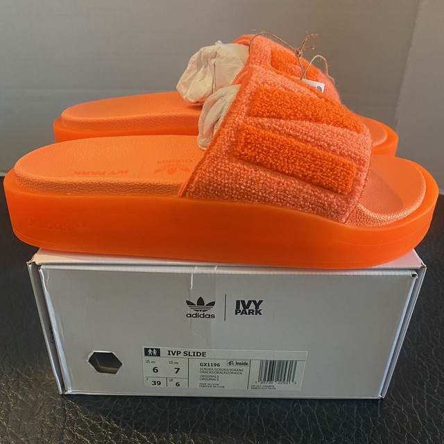 adidas orange slippers