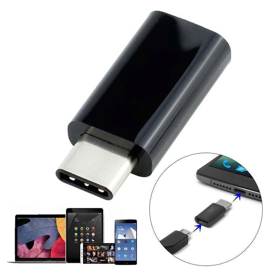 10Pcs Micro USB to Type C Adapter Converter Micro-B to USB-C Connector ...