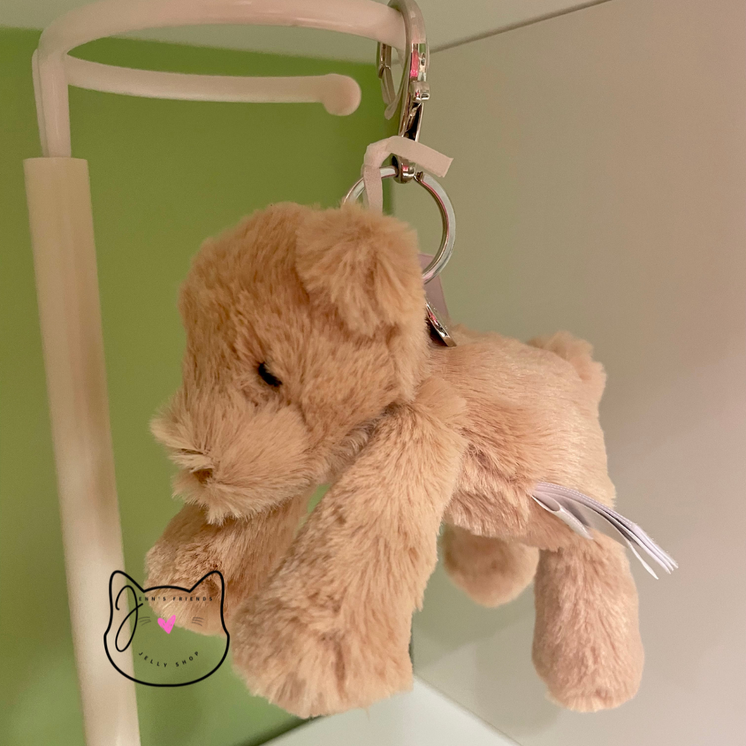 Jellycat SMUDGE BEAR BAG CHARM New BNWT Keychain Backpack Purse