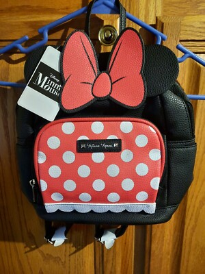 Disney Minnie Mouse Backpack - Black and Red Loungefly Disney Minnie Mouse Black & Red Polka Dot Mini  main image 3