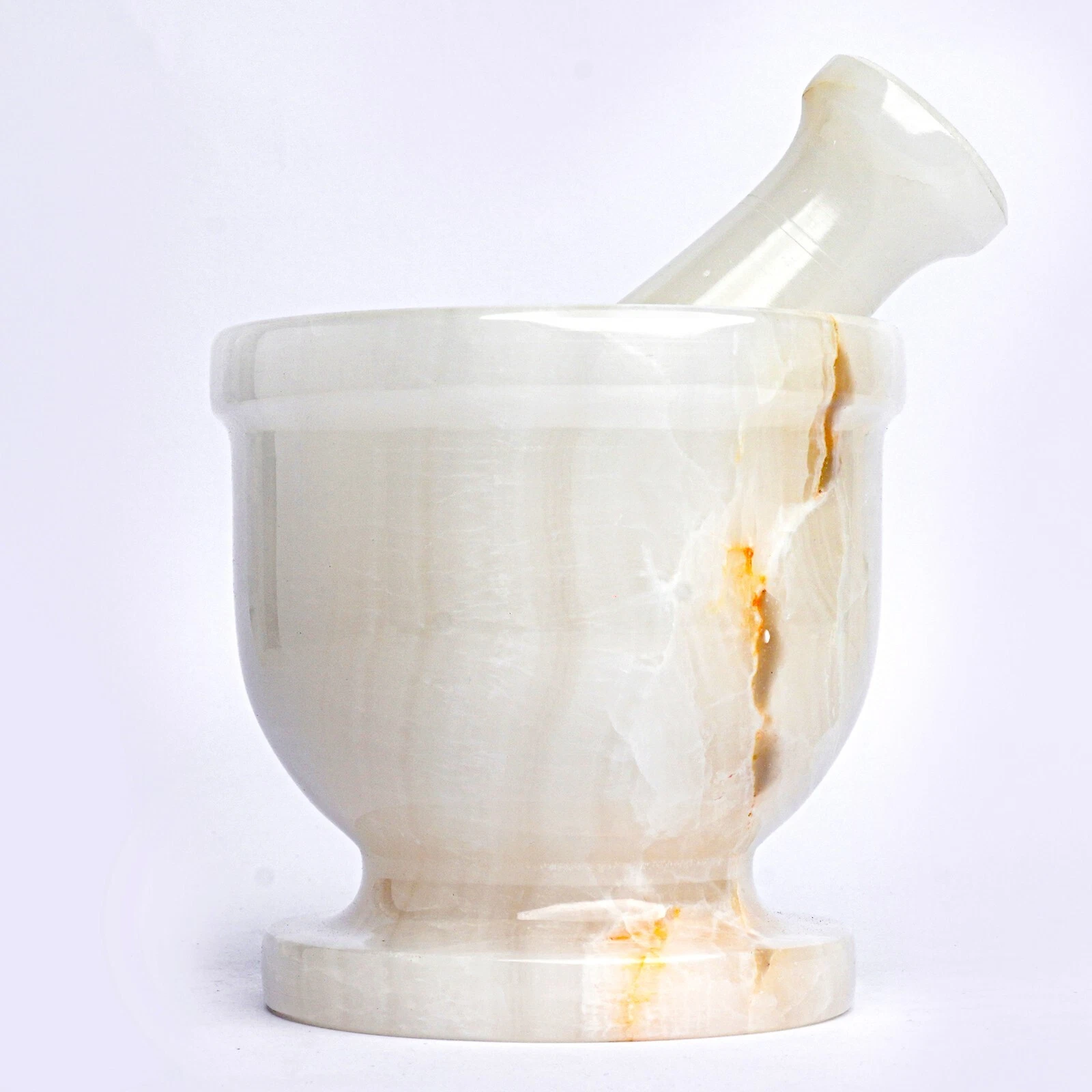 Vintage White Onyx Stone Mortar and Pestle Set, Herbs, Spices, Nuts Grinder, 4"
Opens in a new windo