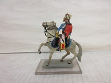 Hussar Figure on Horseback 2 Separate Figures Unmarked Unbranded