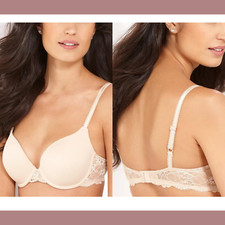 NWT $65 Wacoal [ 32DDD US ] French Garden Contour Bra 85340 in Nude #T1843