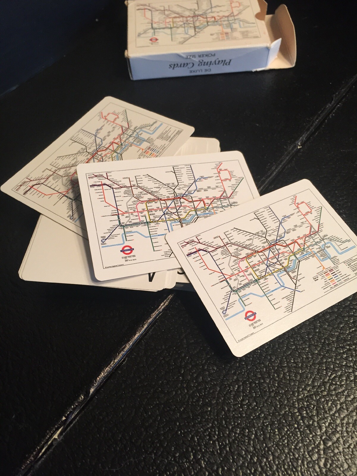 B18) Vintage London Underground Playing Cards Underground Subway Map