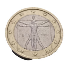1 Euro Italie 2003 Léonard De Vinci L'homme De Vitruve – Pièce Rare Et Recherchée
