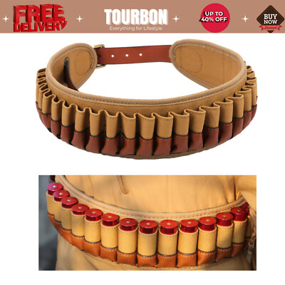 Tourbon 12GA Shotgun Cartridges Belt Ammo Shotshell Holder Adjust Clay Shooting