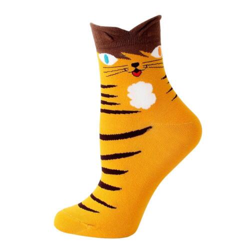Cute Cat Animal Socks Novelty Animal Socks 4 Pair Winter Women Socks Fuzzy Socks - Picture 4 of 11