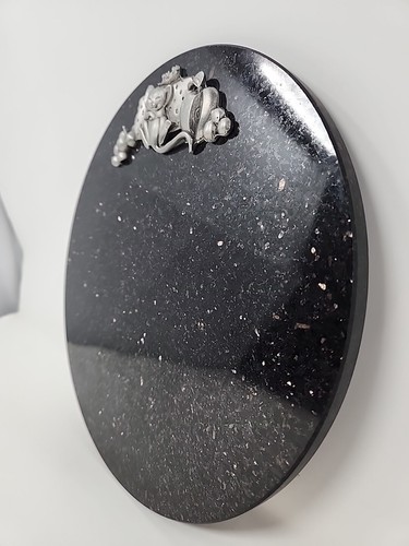 Rock of Ages Black Granite Cheese Board Pewter Mouse Stone Cutting Board - Picture 5 of 12