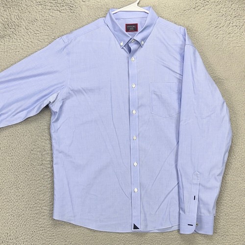 UNTUCKit Adult Mens Button Down Shirt XL Blue Casual Pocket Long Sleeve Cotton