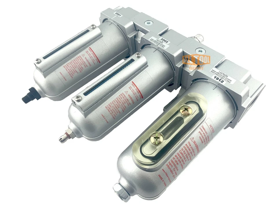 3/4" Heavy Duty Inline Compressed Air Filter Clean system 3 Stage Auto Drain - Image 3 of 4