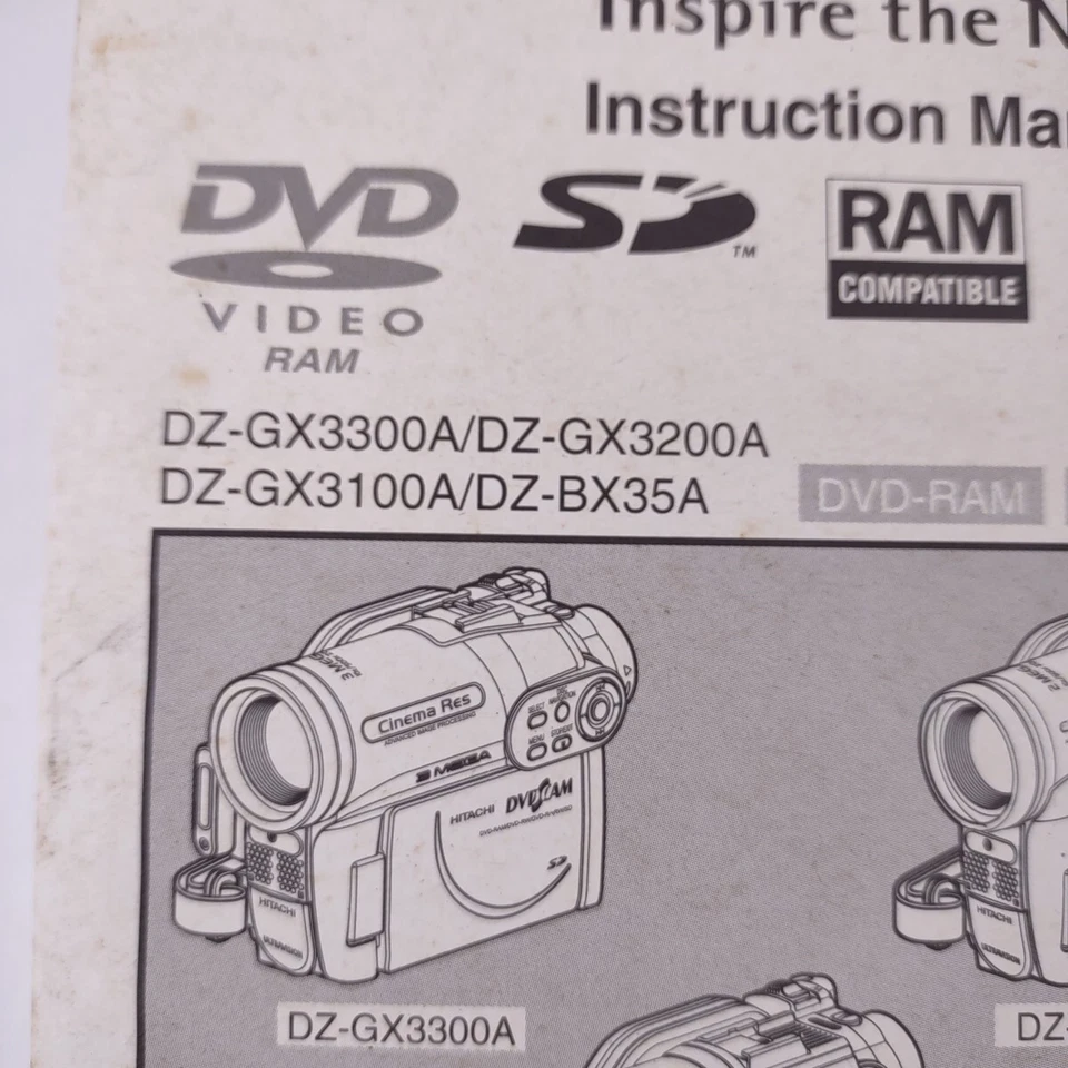 Hitachi English/Spanish/Fr Manual For DZ-GX3300A/DZ-GX3200A/DZ-BX35A Camcorders - Image 2 of 4