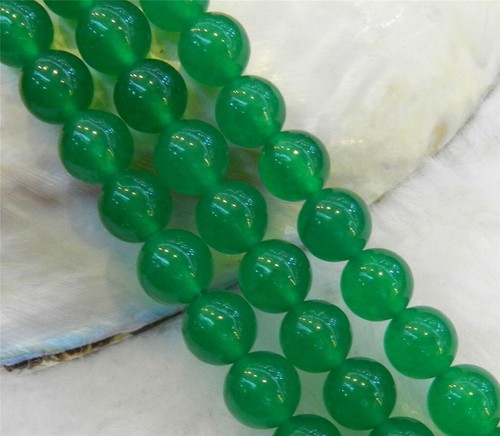 4/6/8/10mm Natural Green Jade Round Gemstone Beads Loose Beads 15" Wholesale - Picture 3 of 7
