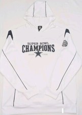 Dallas Cowboys White Superbowl Hoodie Size LG Reebok NFL Team Apparel