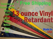 5 Ft x 7 Ft Flame Fire Retardant 13 oz Vinyl Tarp Cover Shade Floor Curtain
