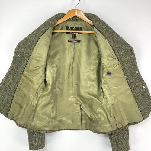 Barbour Rannerdale Tweed Jacket Womens 10 Green Check Sporting Hacking Hunting - Picture 3 of 17