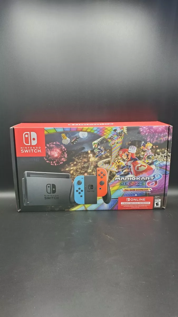  Nintendo Switch with Neon Blue and Neon Red Joy-Con + New Super  Mario Bros. U Deluxe (Full Game Download) - Switch Console : Video Games