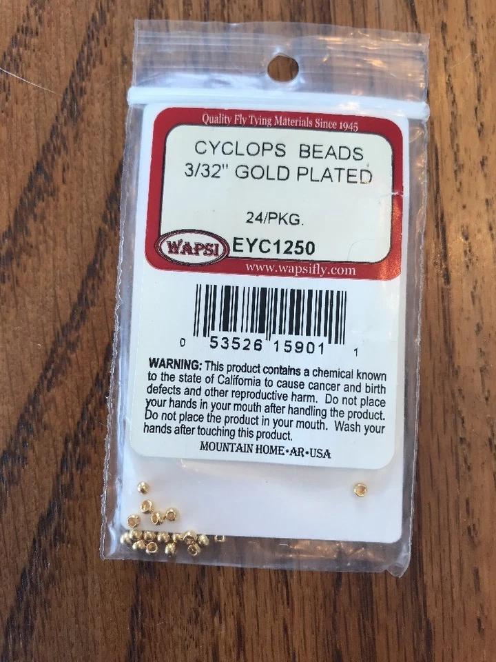 CYCLOPS BEADS 3/32” GOLD PLATED 24/PKG EYC1250 Ships N 24h - Image 2 of 2