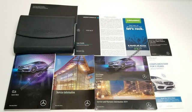 2019 MERCEDES BENZ CLA OWNERS MANUAL 200 250 AMG CLA45 SEDAN 4MATIC V4