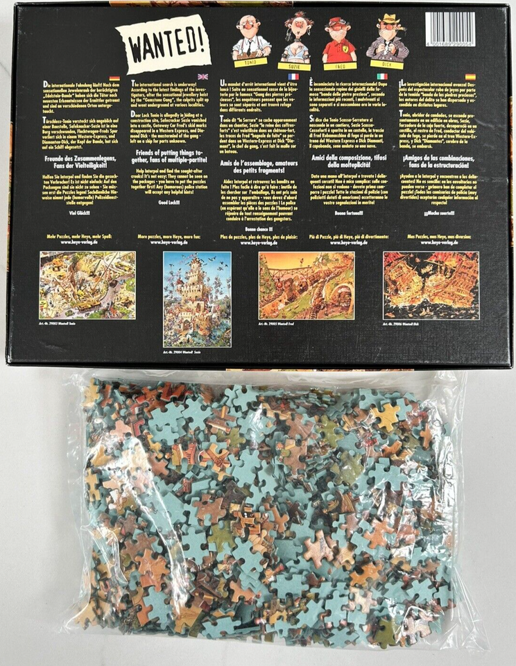 HEYE WANTED! RARE WHERE IS GETAWAY CAR FRED? LOUP 1000 PIECE PUZZLE
