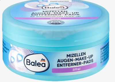Balea Micellar Eye Makeup Remover Oil Free Pads Cleansing 50 pcs x 2 BOX