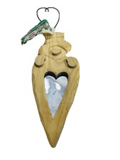 Vintage Crafters Edition Wooden Paintable Snowman Heart Photo Frame