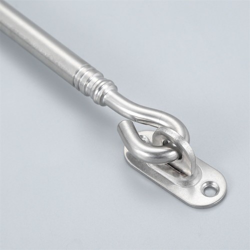 1Pc Window Catch Hookk And Eye Latch Lock 2 Colour Stainless Steel 110/150/205mm - Picture 10 of 39
